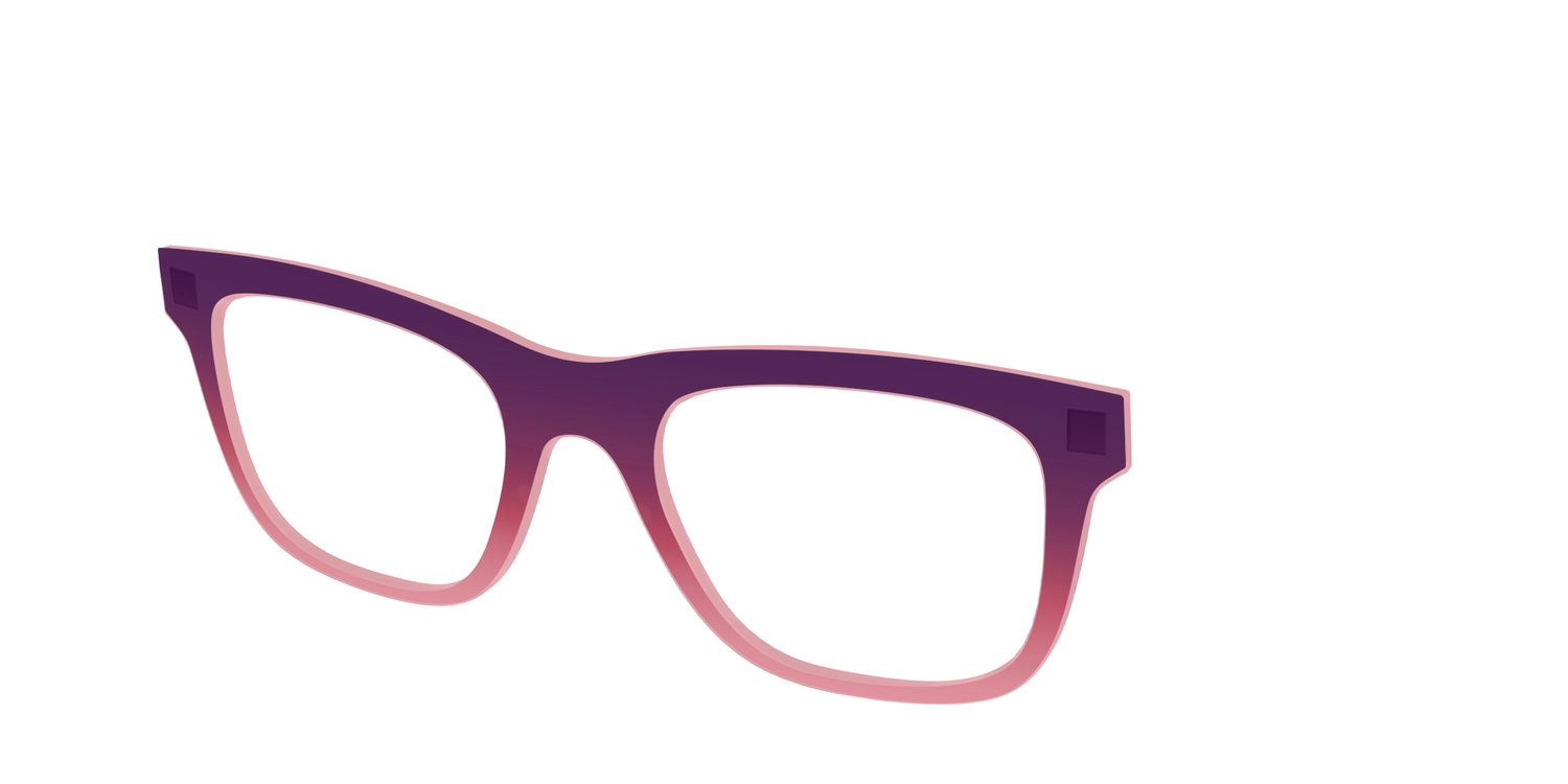 The Desert To Dusk Gradient Crystal - Angle Top Image - Pair Eyewear