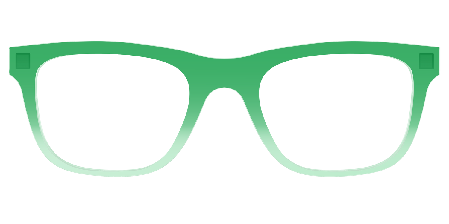 The Fern to Mint Gradient Crystal - Front Top Image - Pair Eyewear