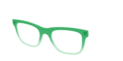 The Fern to Mint Gradient Crystal - Angle Top Thumbnail - Pair Eyewear