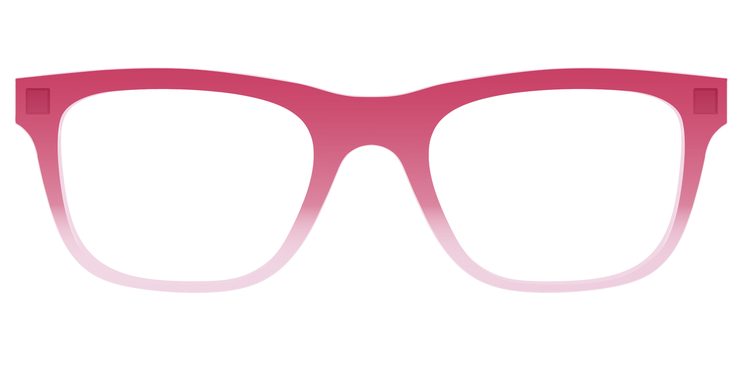 The Flamingo to Blush Gradient Crystal - Front Top Image - Pair Eyewear