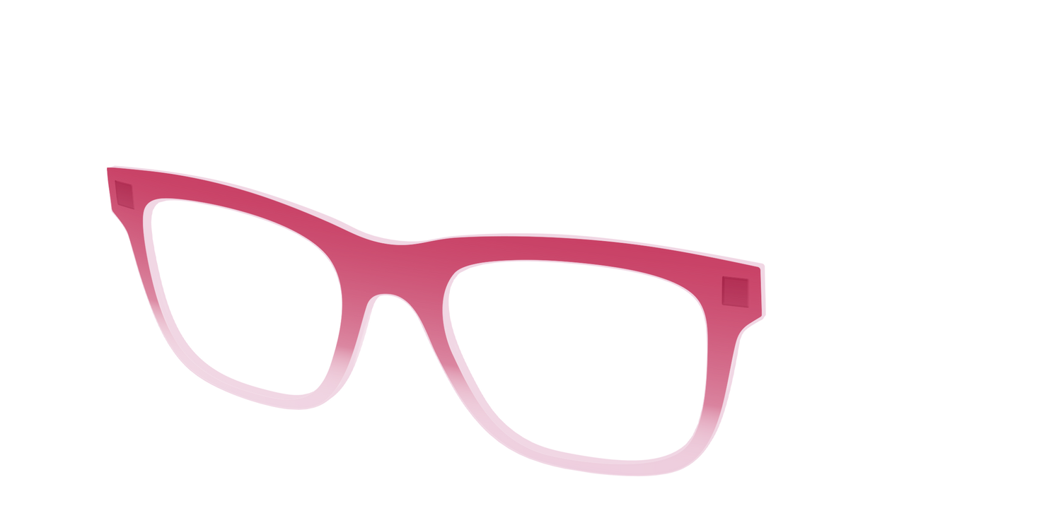The Flamingo to Blush Gradient Crystal - Angle Top Image - Pair Eyewear