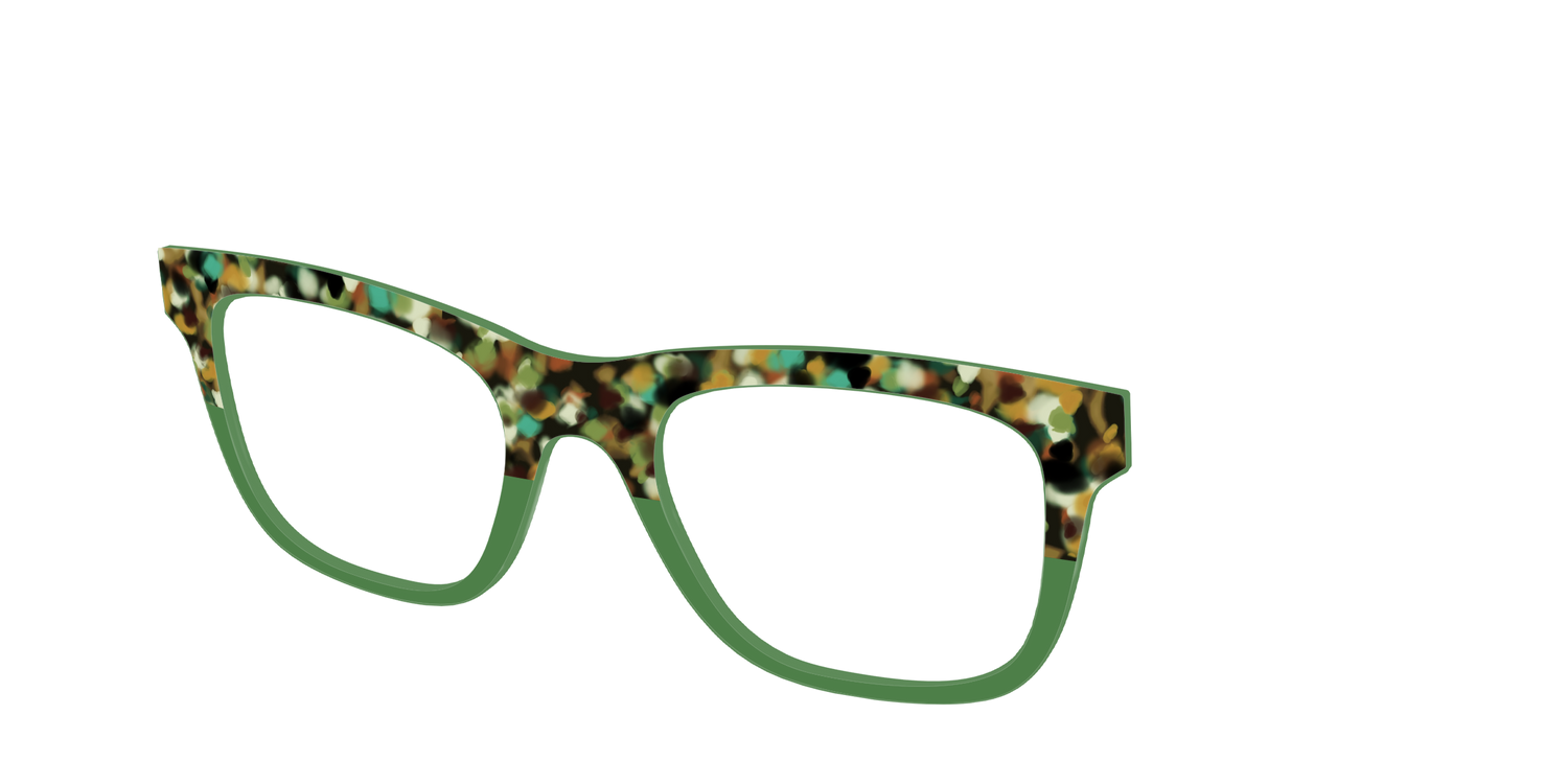 The Forest Tortoise Crystal Split - Angle Top Image - Pair Eyewear