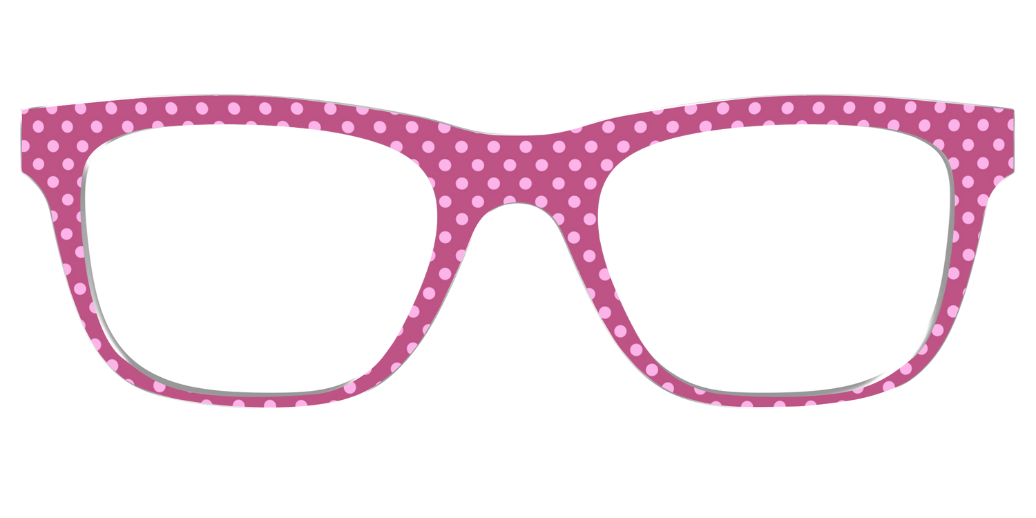 The Fuchsia Polka Dots - Front Top Image - Pair Eyewear