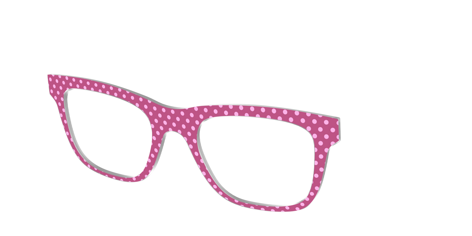 The Fuchsia Polka Dots - Angle Top Image - Pair Eyewear