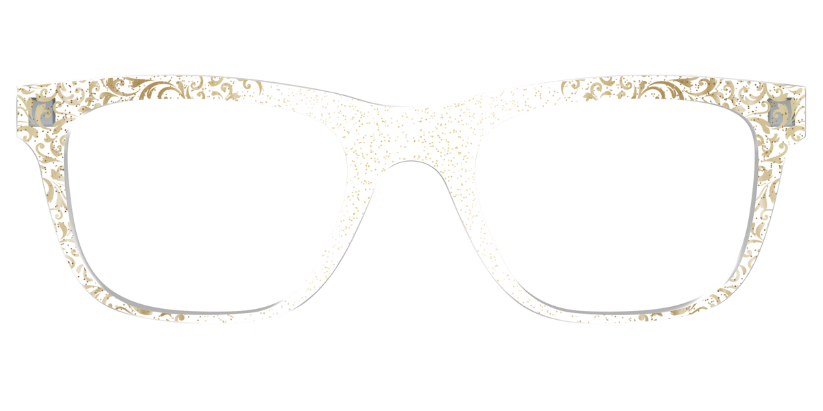 The Golden Flair Glitter Crystal with Gold Foil - Front Top Image - Pair Eyewear