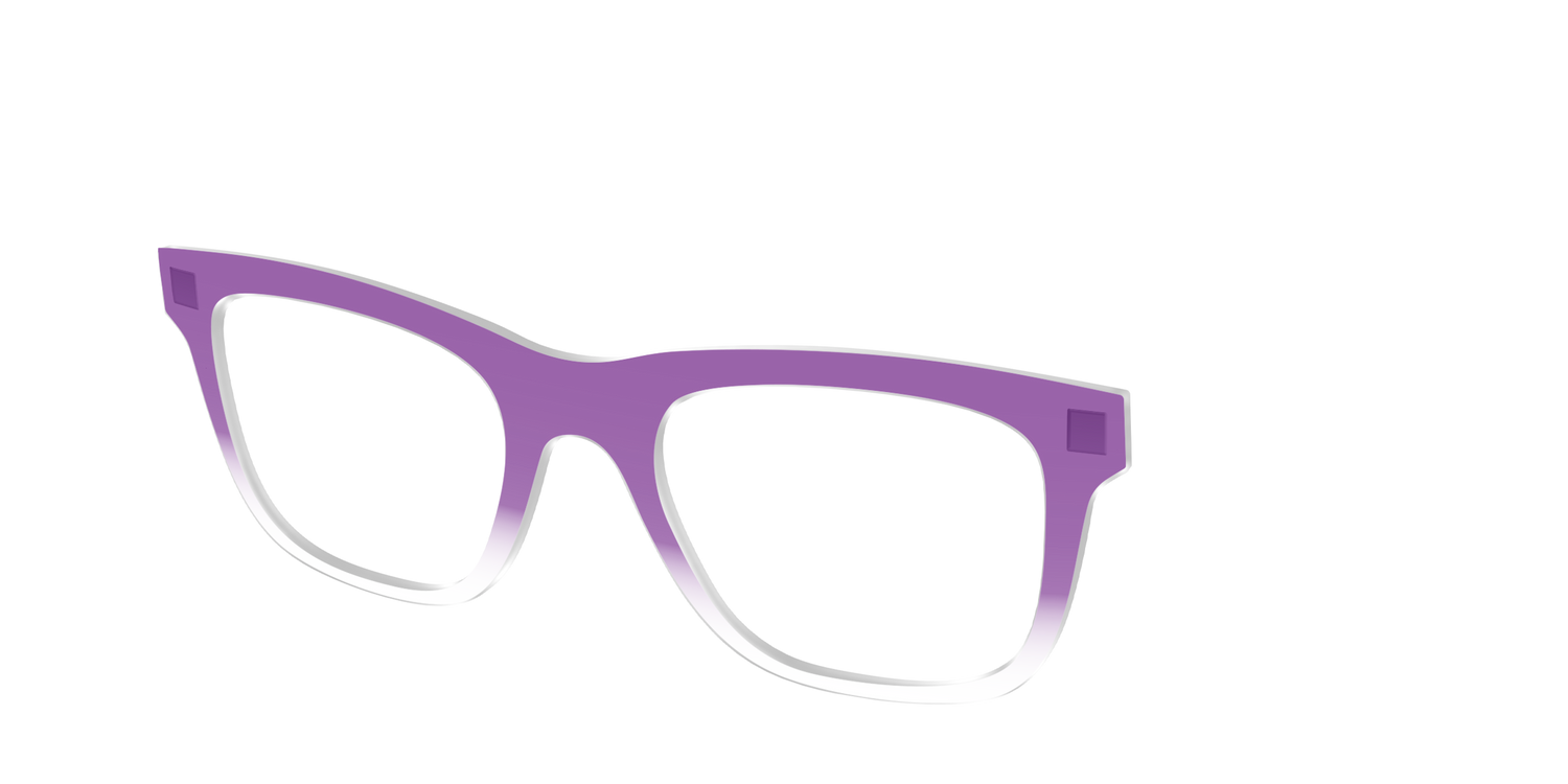 The Grape Gradient Crystal - Angle Top Image - Pair Eyewear