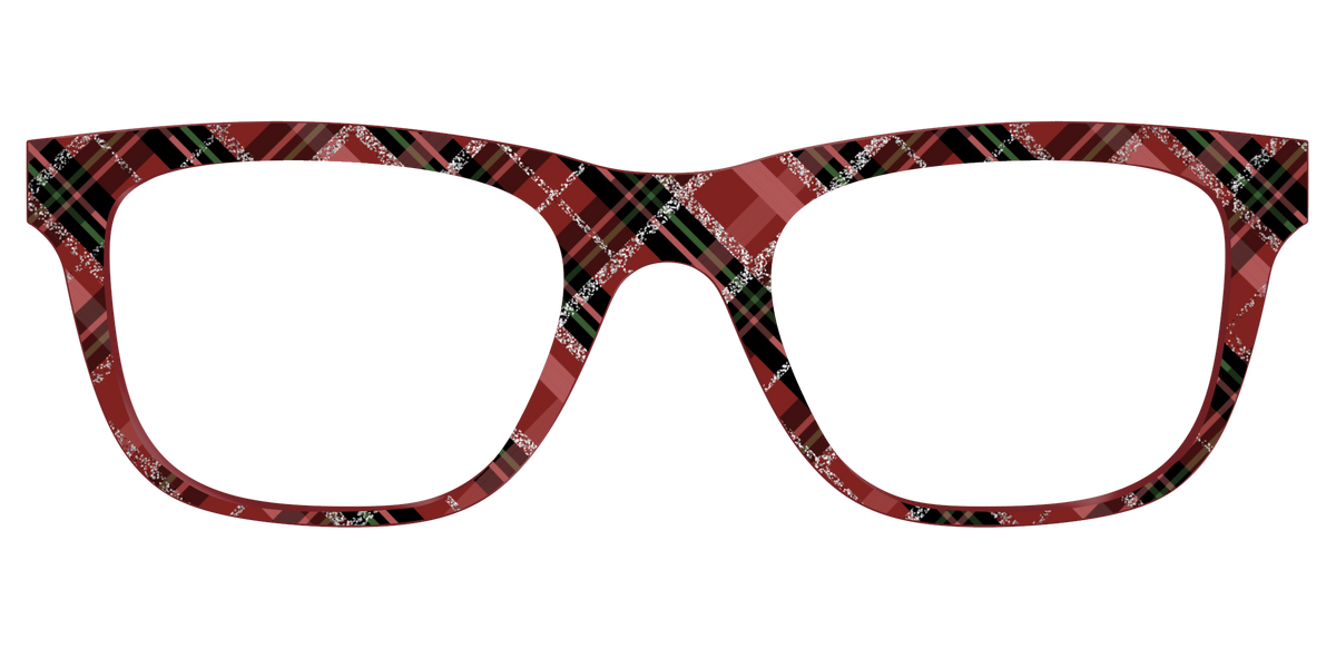 The Holly Plaid with Glitter - Front Top Image - Pair Eyewear
