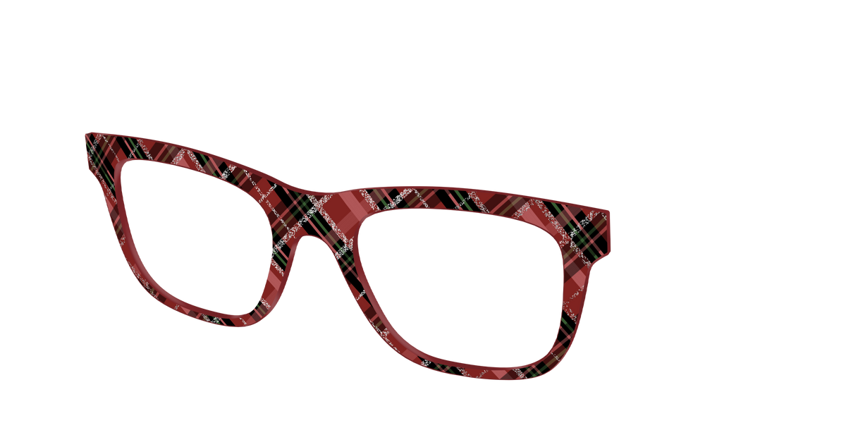 The Holly Plaid with Glitter - Angle Top Image - Pair Eyewear