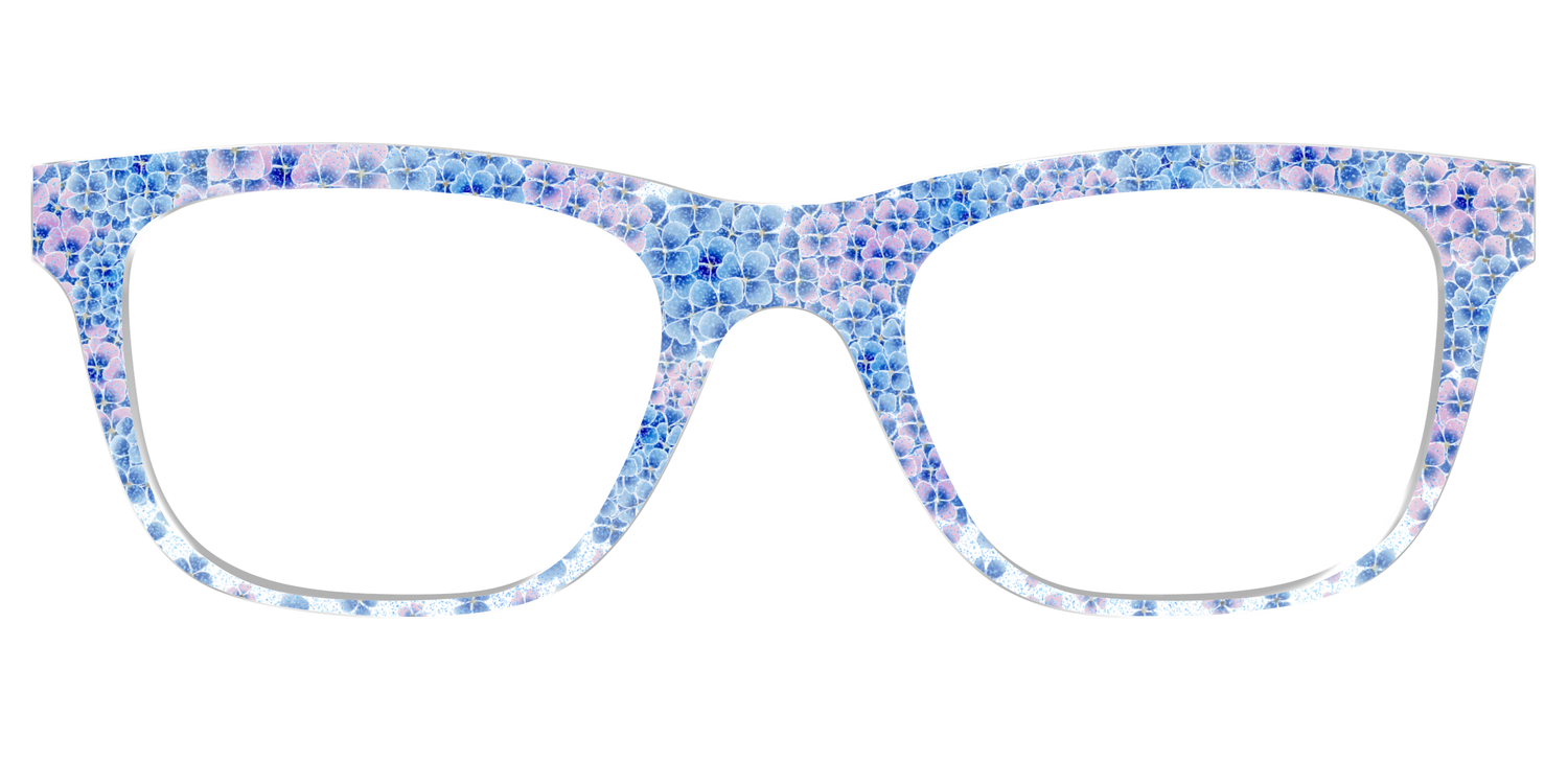 The Hydrangea Confetti Crystal with Gold Foil - Front Top Image - Pair Eyewear
