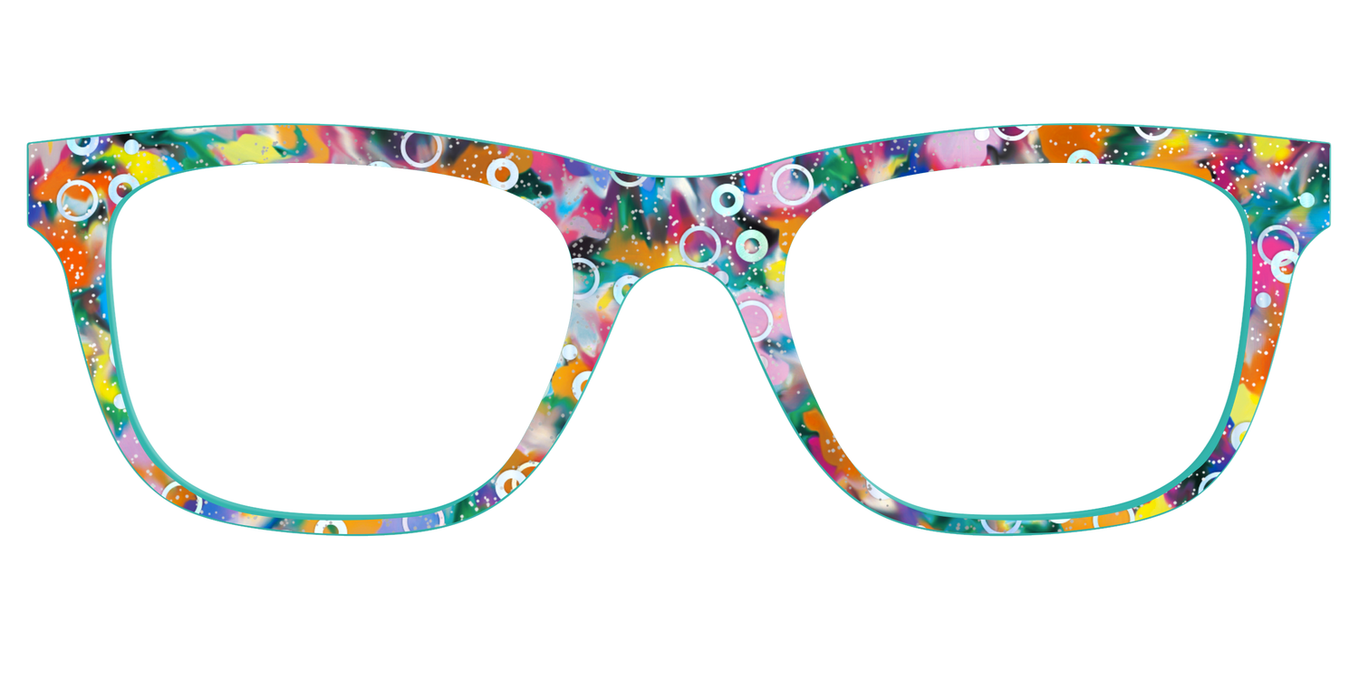 The Imaginative Tortoise with Bubble Glitter - Front Top Image - Pair Eyewear
