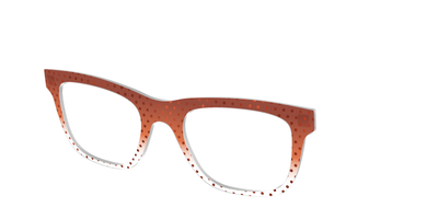 The Inferno Orange Gradient Crystal Polka Dots - Angle Top Thumbnail - Pair Eyewear