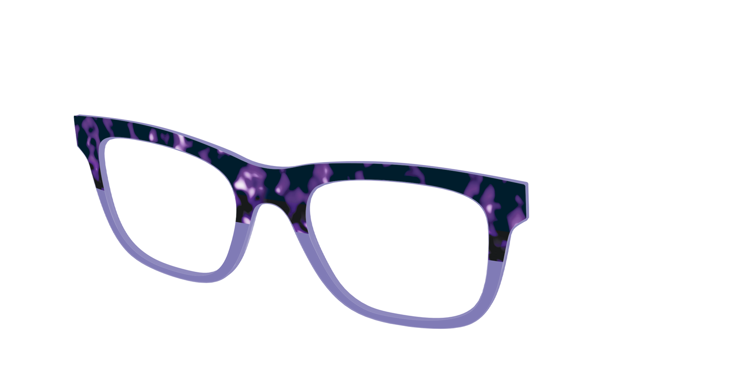 The Iris Tortoise Crystal Split - Angle Top Image - Pair Eyewear