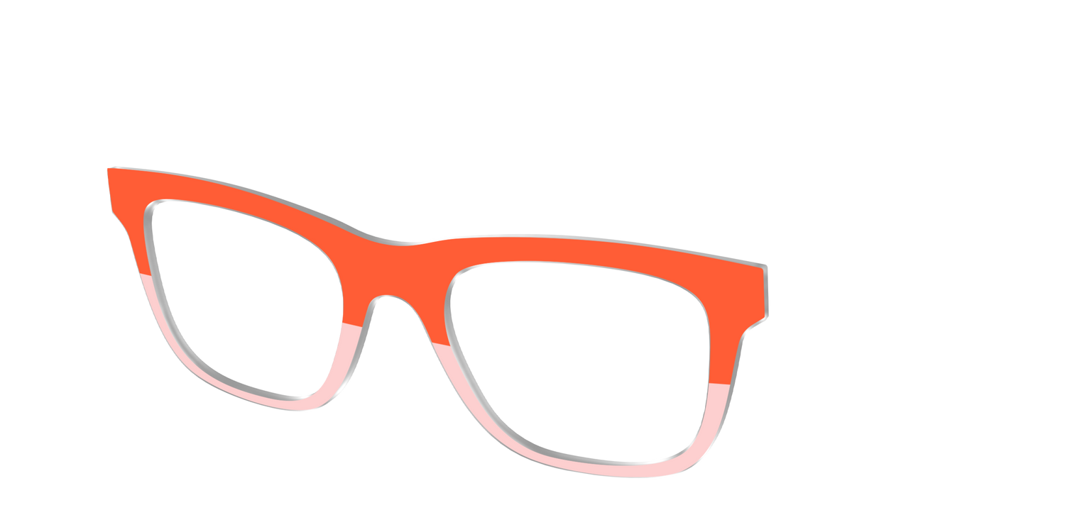 The Jasper & Venetian Pink Split - Angle Top Image - Pair Eyewear