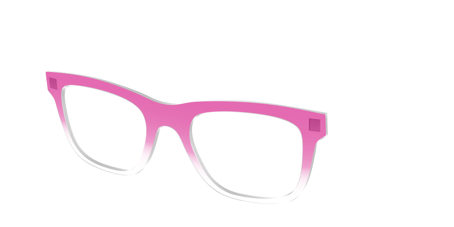 The Magenta Gradient Crystal - Angle Top Image - Pair Eyewear
