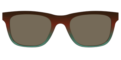 The Polarized Mahogany to Juniper Woodgrain Sun Top - Front Top Thumbnail - Pair Eyewear