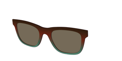 The Polarized Mahogany to Juniper Woodgrain Sun Top - Angle Top Thumbnail - Pair Eyewear