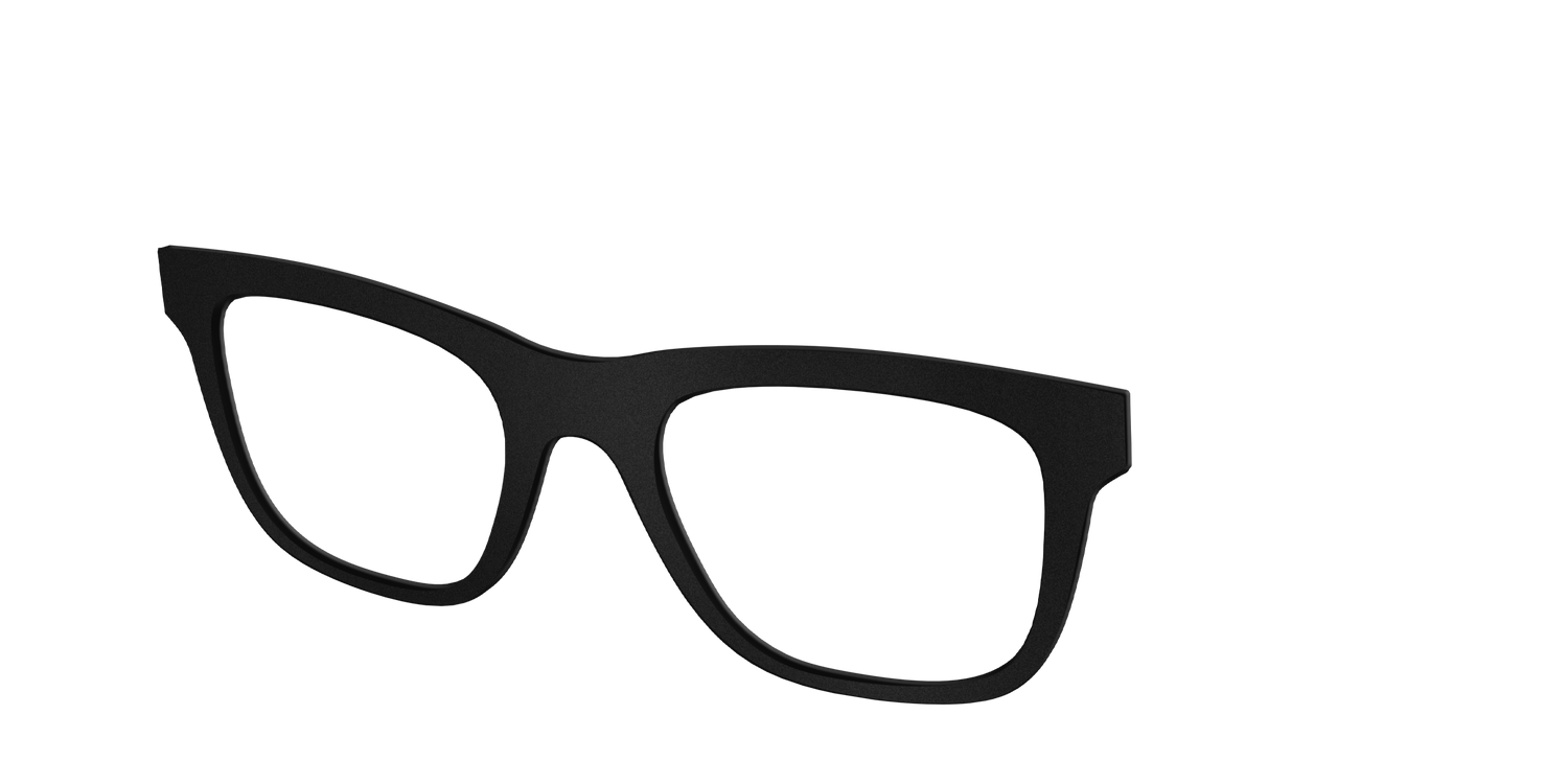 The Matte Black - Angle Top Image - Pair Eyewear