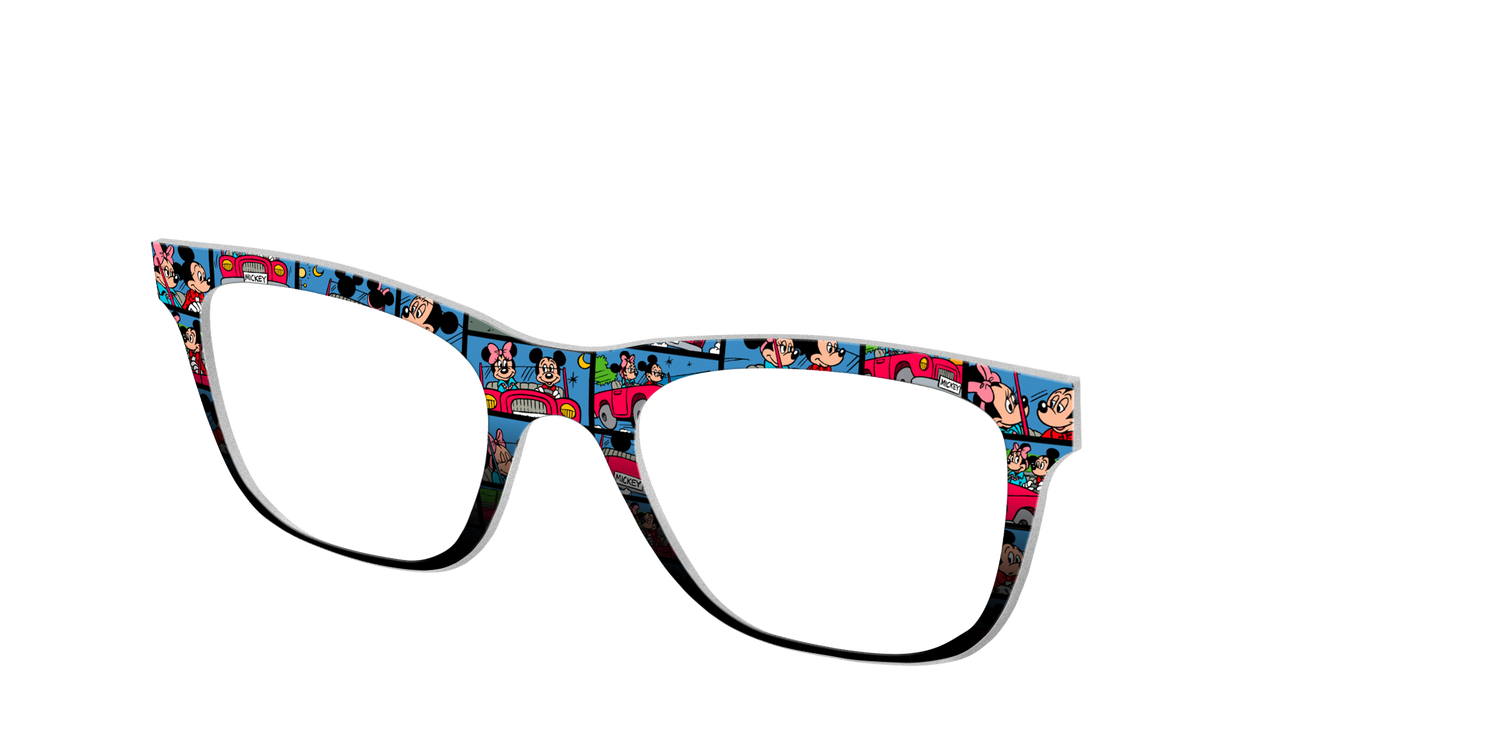The Mickey & Minnie Comic Split - Angle Top Image - Pair Eyewear