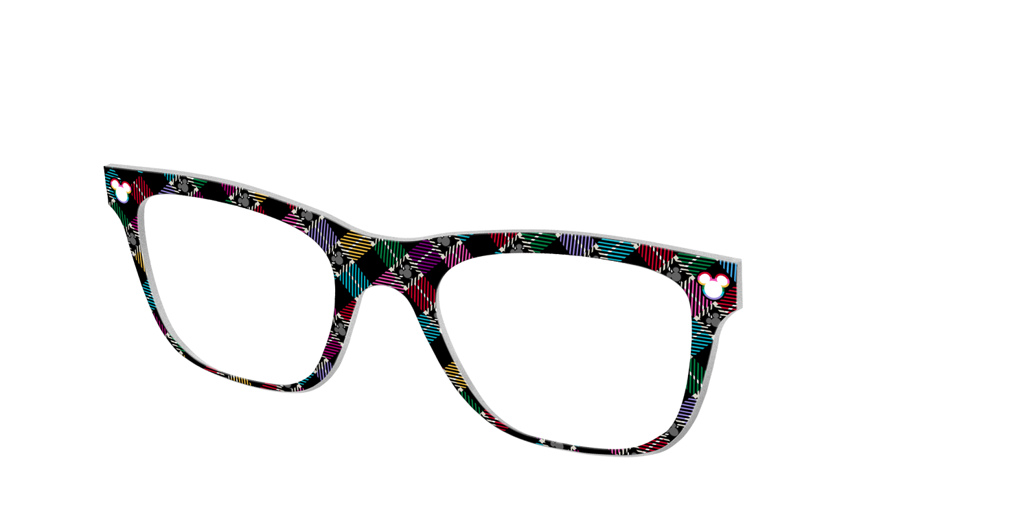 The Mickey Plaid - Angle Top Image - Pair Eyewear