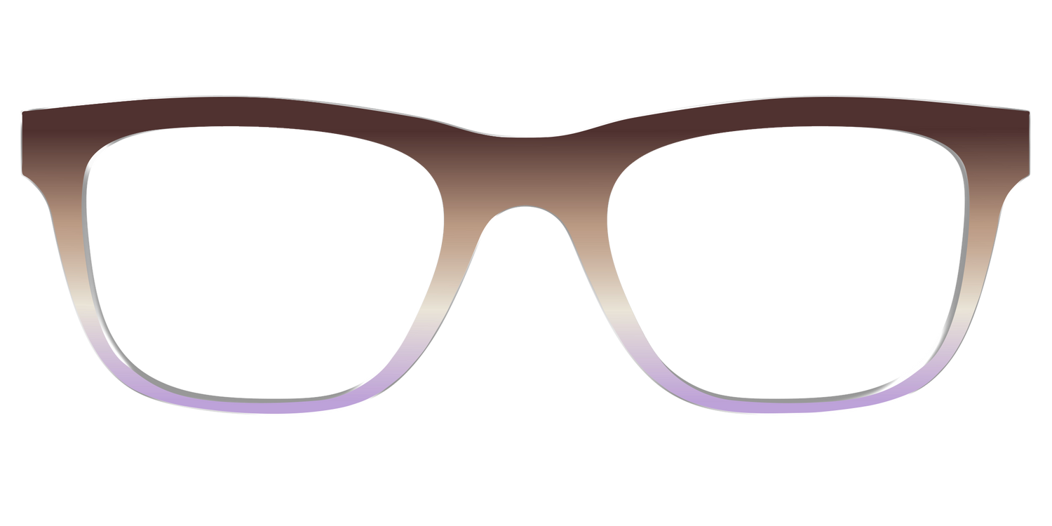 The Mocha to Light Lavender Gradient - Front Top Image - Pair Eyewear