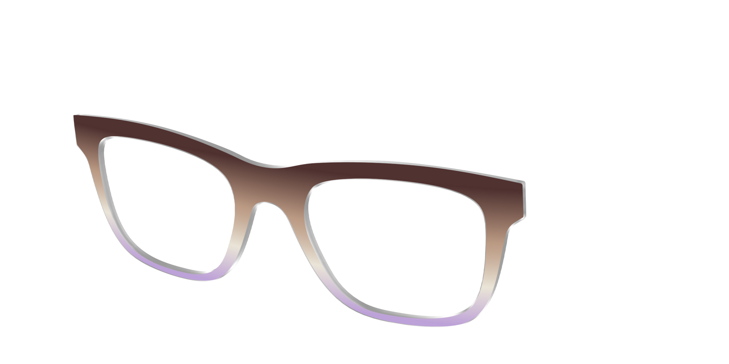 The Mocha to Light Lavender Gradient - Angle Top Image - Pair Eyewear