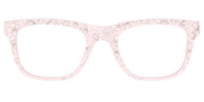 The Pink Shimmer Petals with Silver Foil - Front Top Thumbnail - Pair Eyewear