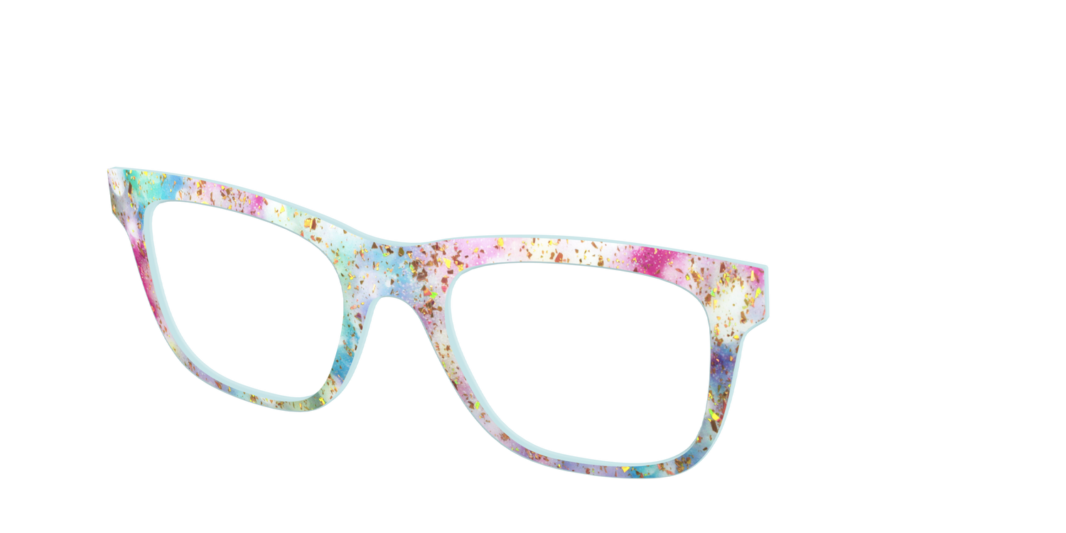 The Pixie Bokeh with Gold Flakes - Angle Top Image - Pair Eyewear