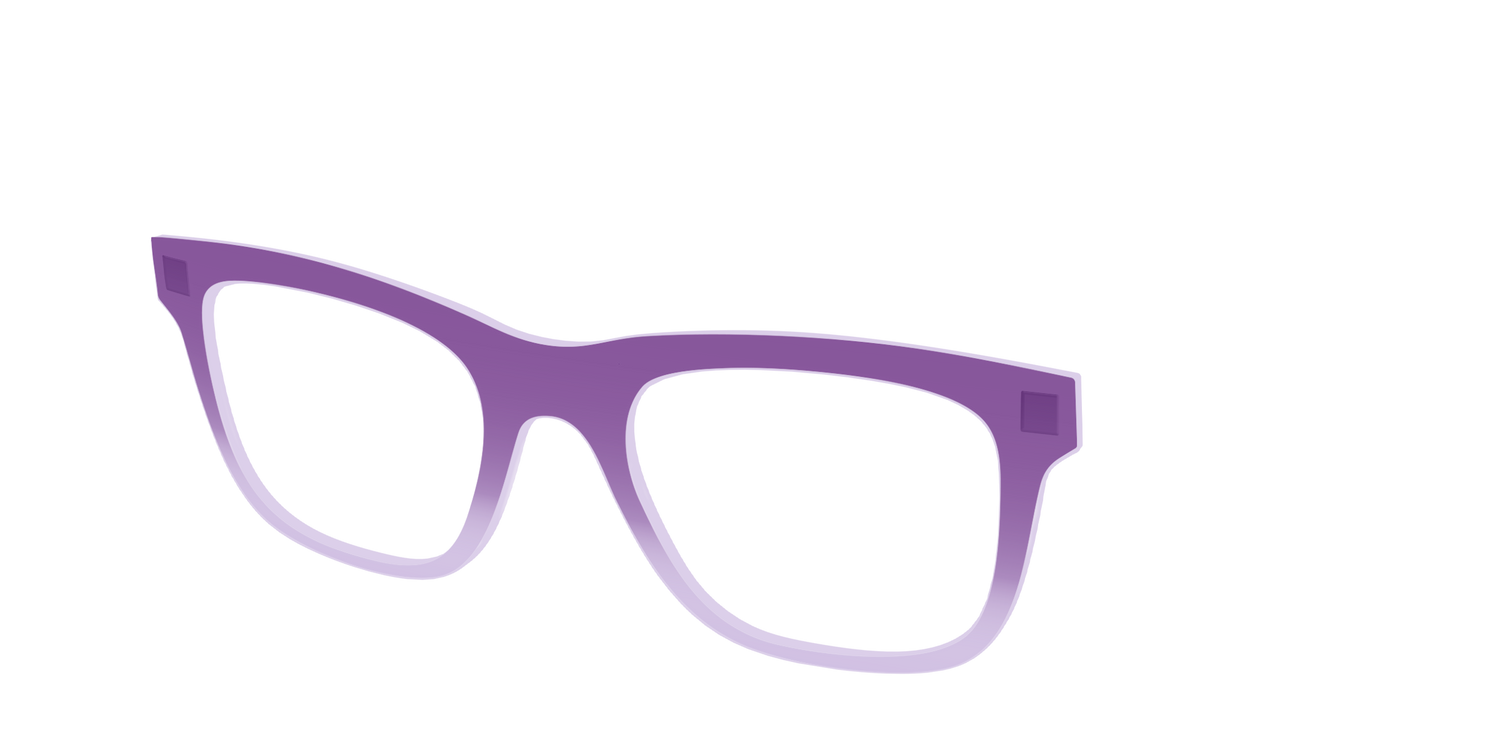 The Plum to Lilac Gradient Crystal - Angle Top Image - Pair Eyewear
