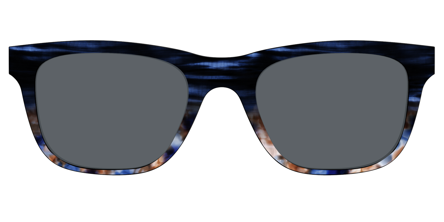 The Polarized Blue Horn Tortoise Sun Top - Front Top Image - Pair Eyewear