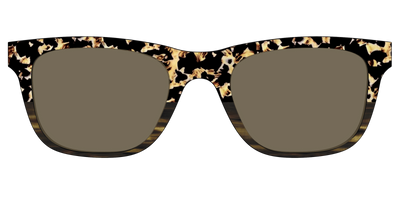The Polarized Caramel Tortoise Horn Split Sun Top - Front Top Thumbnail - Pair Eyewear