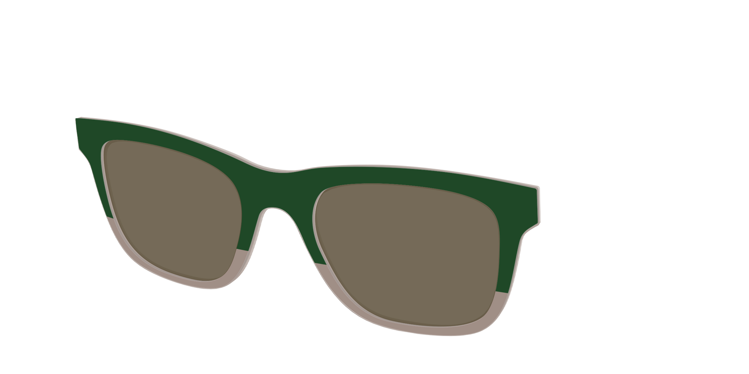 The Polarized Cedar & Sap Crystal Split Sun Top - Angle Top Image - Pair Eyewear