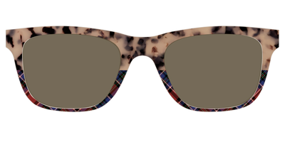 The Polarized Cookie Dough Tortoise & Plaid Split Sun Top - Front Top Thumbnail - Pair Eyewear