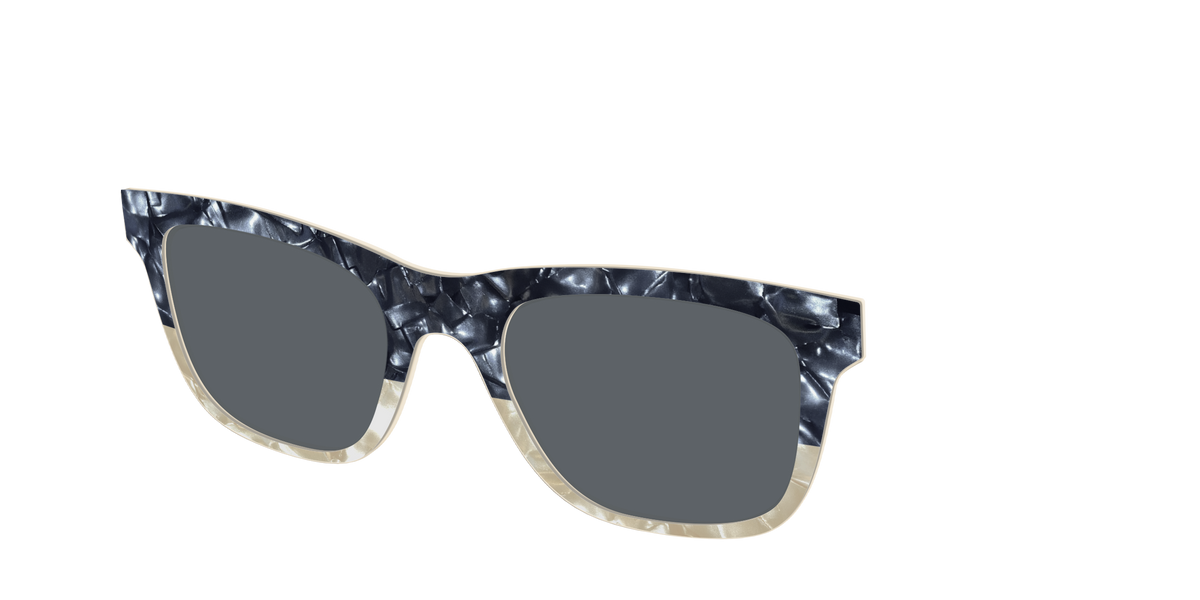 The Polarized Navy to Taupe Pearl Split Sun Top - Angle Top Image - Pair Eyewear