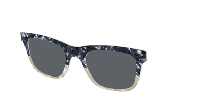 The Polarized Navy to Taupe Pearl Split Sun Top - Angle Top Thumbnail - Pair Eyewear