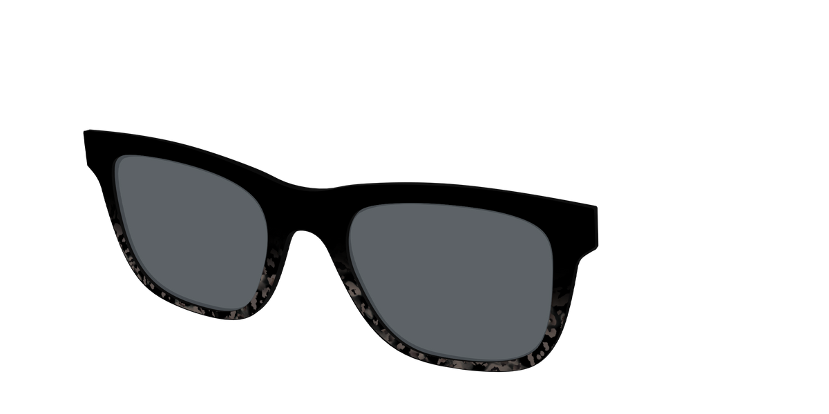 The Polarized Shaded Tortoise Sun Top - Angle Top Image - Pair Eyewear