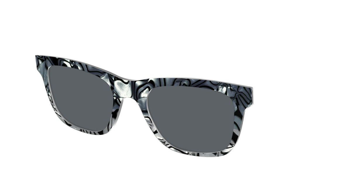 The Polarized Zebra Pearl Split Sun Top - Angle Top Image - Pair Eyewear