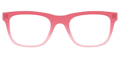 The Red to Coral Gradient Crystal - Front Top Thumbnail - Pair Eyewear