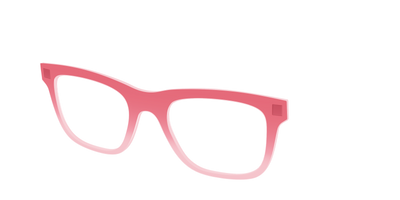 The Red to Coral Gradient Crystal - Angle Top Thumbnail - Pair Eyewear