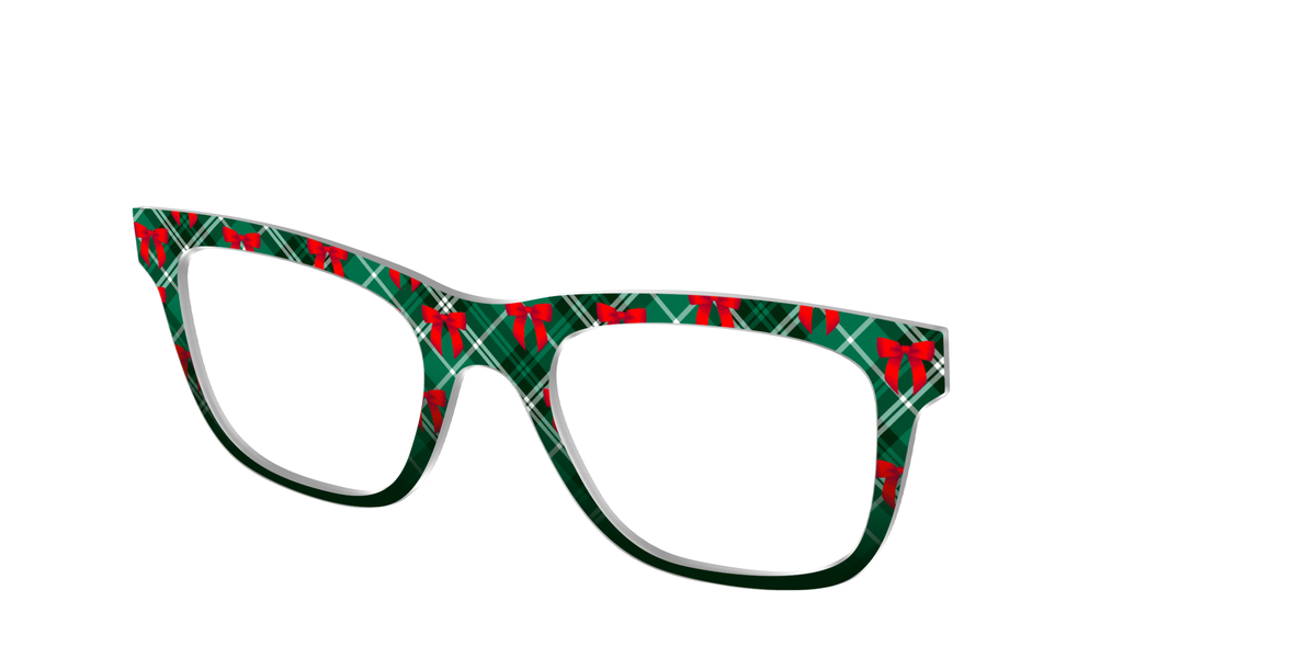 The Ribbon-Clad Plaid - Angle Top Image - Pair Eyewear