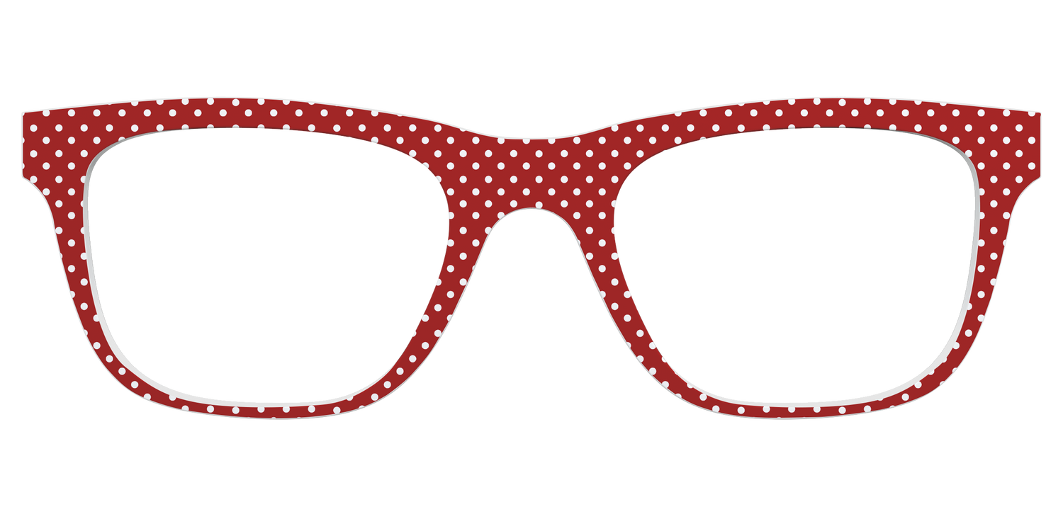The Ruby Pin Dot - Front Top Image - Pair Eyewear