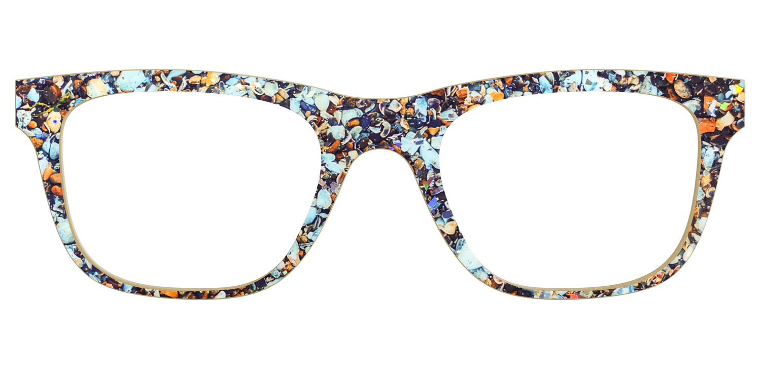 The Seashell Tortoise with Holographic Glitter - Front Top Image - Pair Eyewear