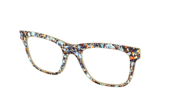 The Seashell Tortoise with Holographic Glitter - Angle Top Thumbnail - Pair Eyewear