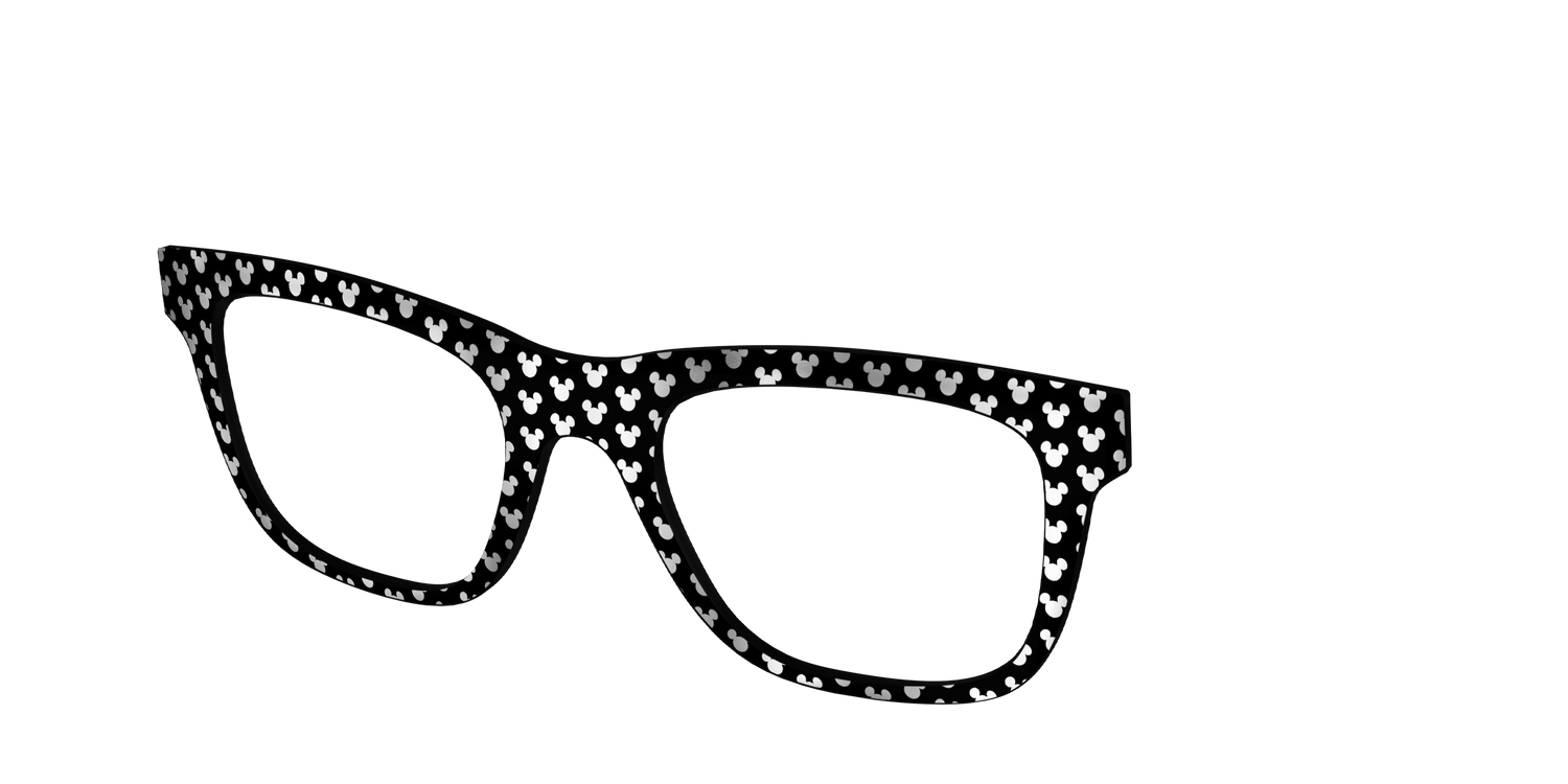 The Silver Foil Mickey - Angle Top Image - Pair Eyewear