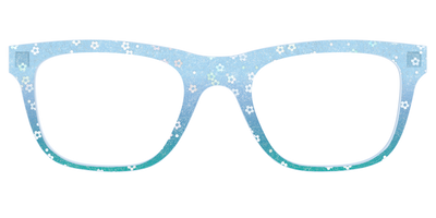 The Sky Blue Crystal with Daisy Glitter - Front Top Thumbnail - Pair Eyewear