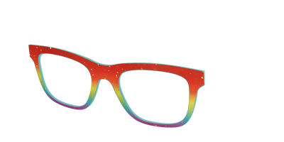 The Spectrum Gradient with Gold Flakes - Angle Top Thumbnail - Pair Eyewear
