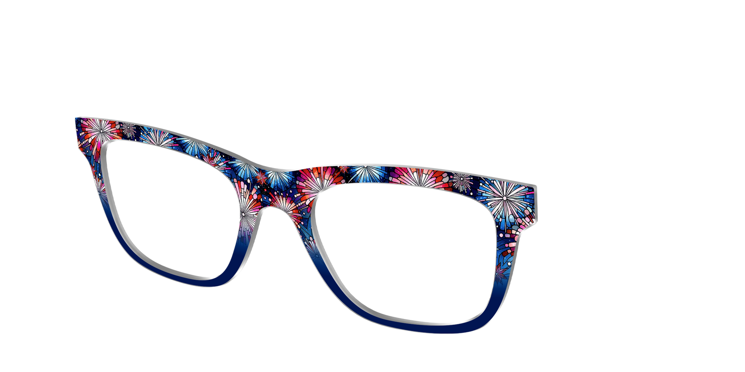The Stained Glass Fireworks - Angle Top Image - Pair Eyewear