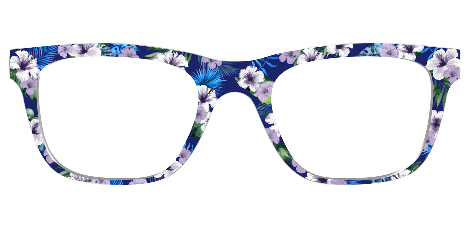 The Tropical Blue Blossoms - Front Top Image - Pair Eyewear
