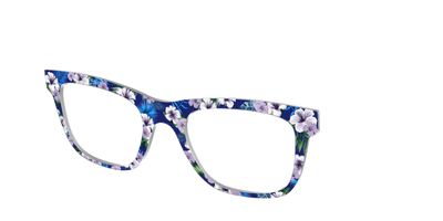 The Tropical Blue Blossoms - Angle Top Thumbnail - Pair Eyewear