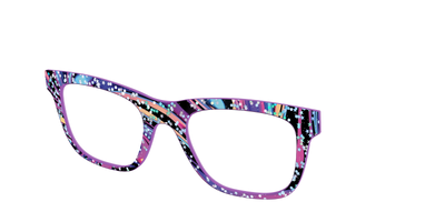 The Vaporwave Marble with Star Glitter - Angle Top Thumbnail - Pair Eyewear