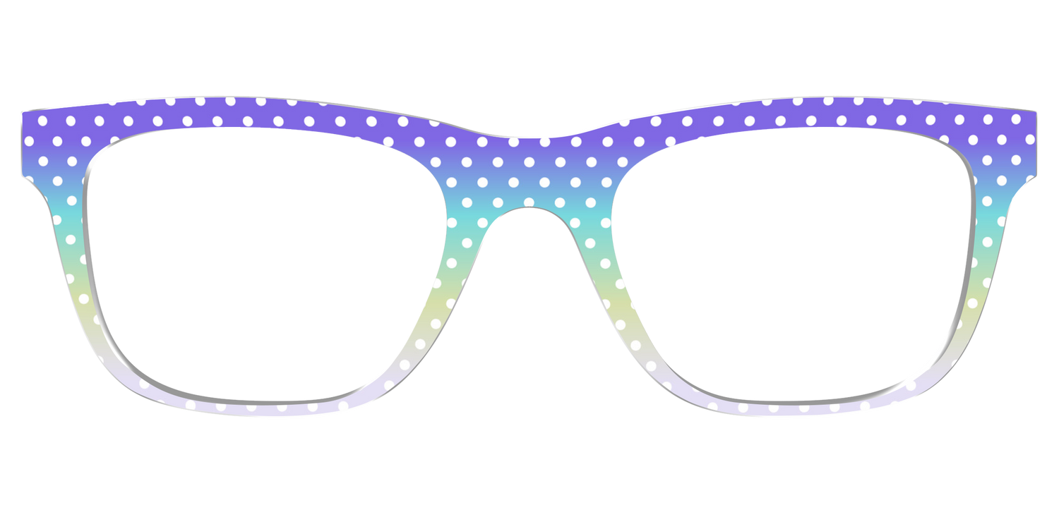 The Violet to Thistle Gradient Polka Dot - Front Top Image - Pair Eyewear